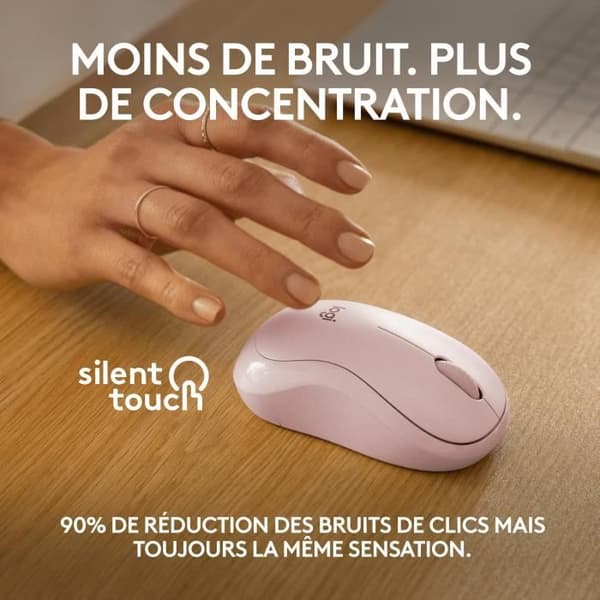 Mus - Trådlös - Logitech - M240 Silent - Rosa Ros