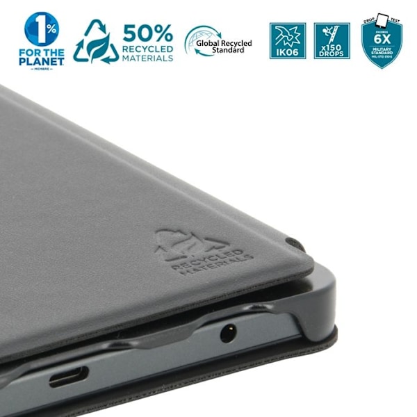 Eco-designet Cover - MOBILIS - Galaxy Tab A9 8.7'' - Stødabsorberende - Genbrugsmaterialer - Unisex Svart