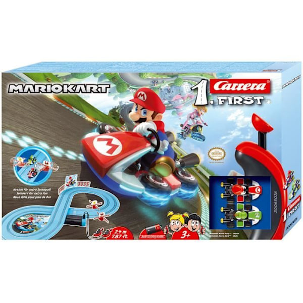 Mario Kart Circuit - CARRERA-TOYS - Täydellinen laatikkosarja, jossa on 2 kauko-ohjattavaa autoa ja ohjaimia Flerfärgad