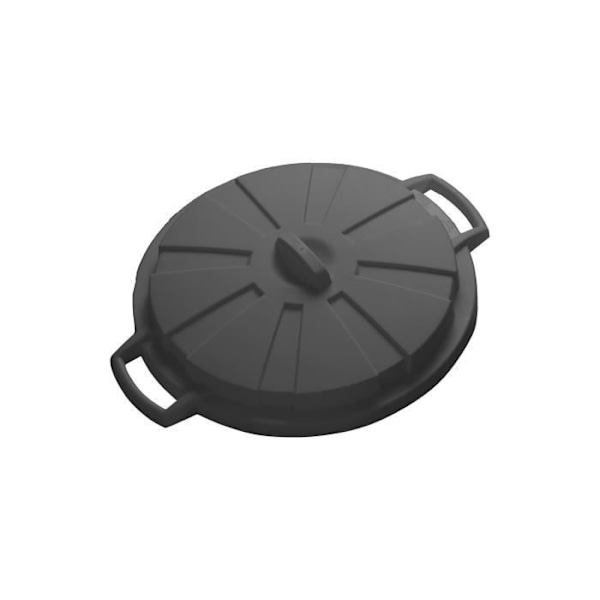 GENERIC - Låg til fælles affaldsspand. 80 liter. Sort farve. Mondex