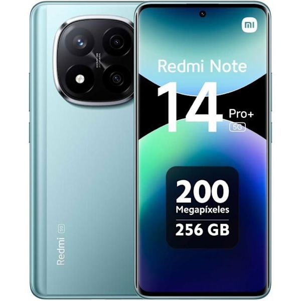 Xiaomi Redmi Note 14 Pro+ 5G Smartphone med 8GO RAM 256GO ROM Blå