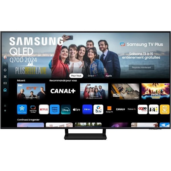 Samsung 55Q70D - 55" (140 cm) QLED TV - 4K UHD 3840x2160 - 120 Hz - HDR - Smart TV - Gaming HUB - 4xHDMI - WiFi Sort