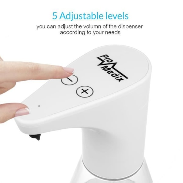 Automatisk tvålautomat - PR-530 - Vit - 480 ml - Kontaktlös - 5 reglernivåer Vit