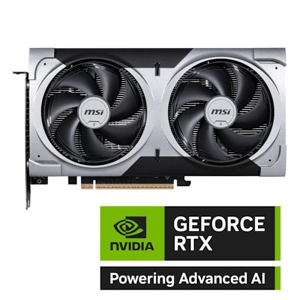 MSI VENTUS GeForce RTX 5060 TI 16G 2X OC PLUS NVIDIA 16 GB GDDR7 Svart, Grå