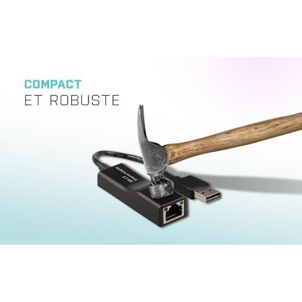 Ethernet-sovitin - I-TEC - USB RJ45:een - 100/10 Mbps - USB 2.0 - Musta