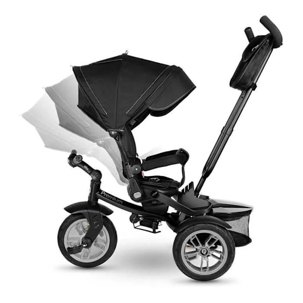 Trike Puslespil - QPLAY - Premium 6 i 1 - Sort - Justerbart sæde - 5 punkt sele