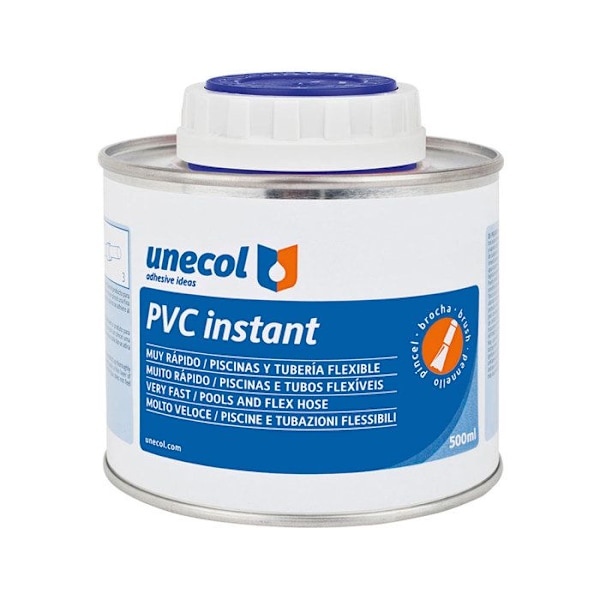 Instant pvc, metallipullo 500ml harjalla a2053 unecol