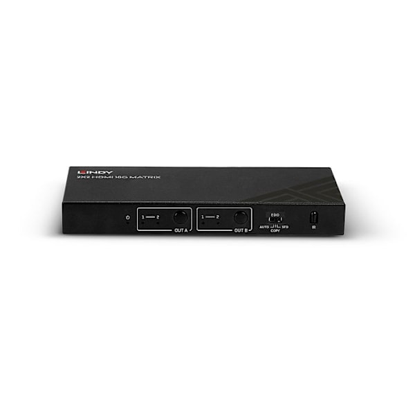 HDMI Matrix 2x2 - Lindy - 38302 - 4K60 - HDMI Switch - Hvid