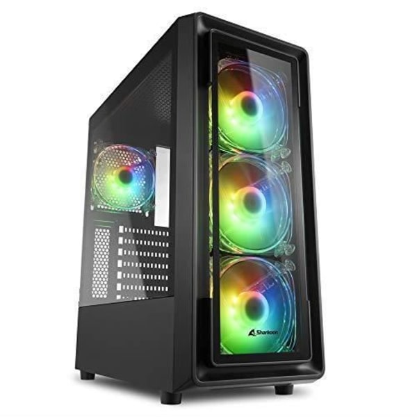 Sharkoon TK4 RGB, PC-taske Sort