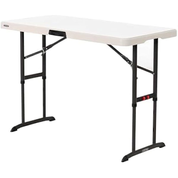 Foldbar bord - LIFETIME - Standard - 122 x 86 x 61 cm - Farve Creme - Plastisk Harpiks Grädde