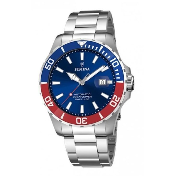 Ur - Festina - F20531-5 - Stål - Blå - Vandtæthed 20 ATM Silver, Blå