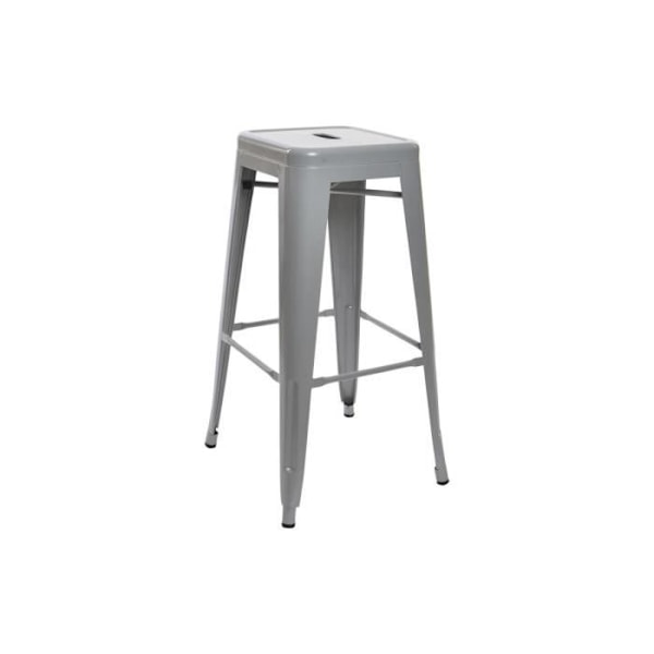 jakkara 43 x 43 x 76 cm metallinharmaa
