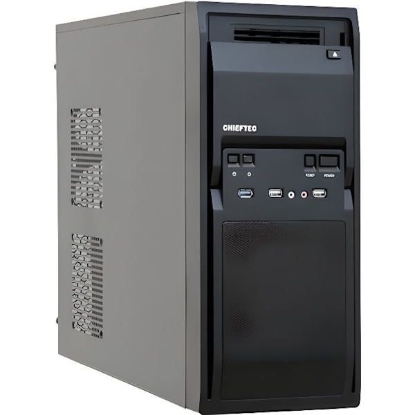 Mid Tower-etui - CHIEFTEC - LG-01B-OP - Sort - ATX, MATX - 2x 5,25-båse - 3x 3,5"-båse - 1x 2,5"-båse Sort