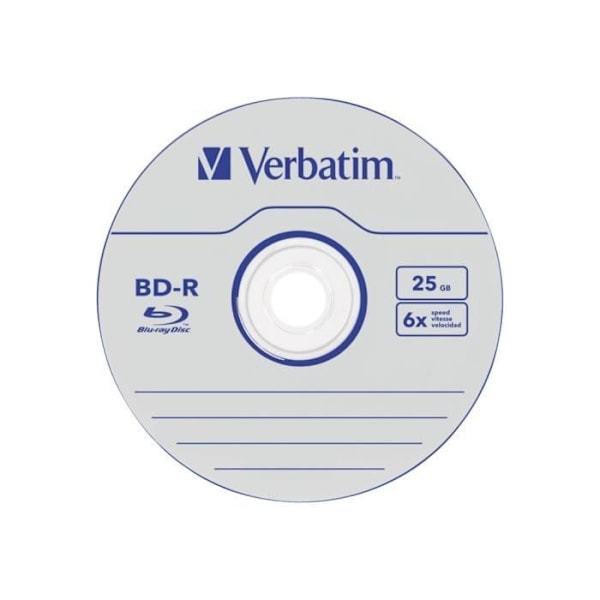 VERBATIM BD-R diske - 50 medier - 25 GB 6x - spindel