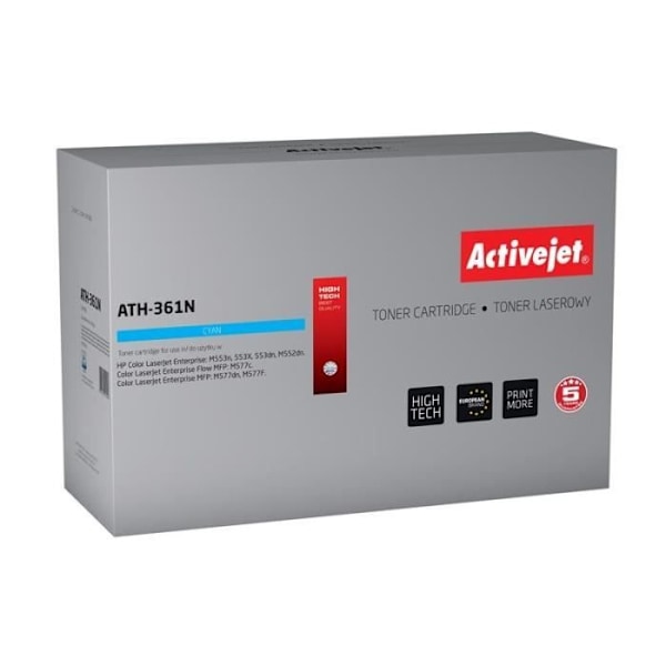 Tonerpatron - Activejet - ATH-361N - Kompatibel - Cyan - 5000 sider