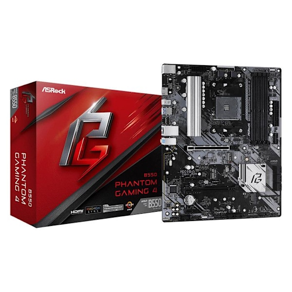 Bundkort - ASROCK - B550 Phantom Gaming 4 - Socket AM4 - 128 GB RAM - ATX