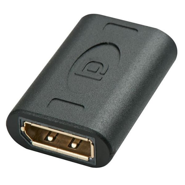 Dubbel hona DisplayPort-adapter - LINDY - Premium - Upplösning 2560x1600 - Kompatibel DP 1.1a till 1.2 - Guld