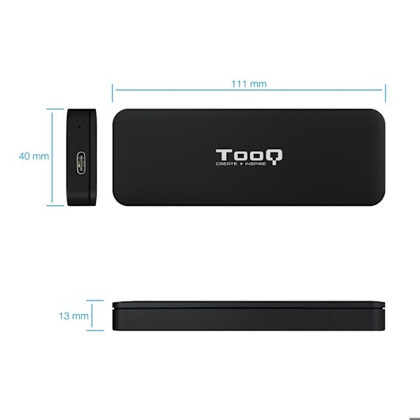 Beskyttelse af harddisk - TooQ - TQE-2280B - SSD M.2 - 2 års garanti - Hurtig levering i Frankrig Sort