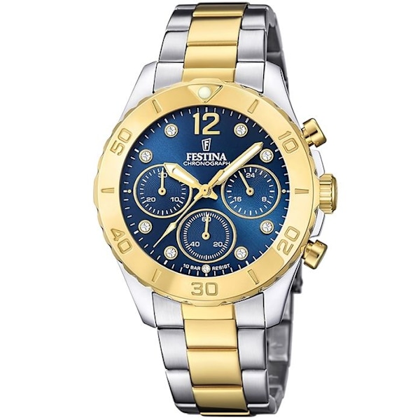 Ur - Festina - F20604/3 - Bicolor - 39mm - Chronograf - Vandtæthed 10 ATM Flerfärgad