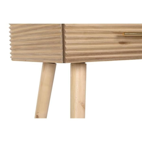 konsol 100 x 40 x 76 cm guld lysebrun paulownia træ mdf træ