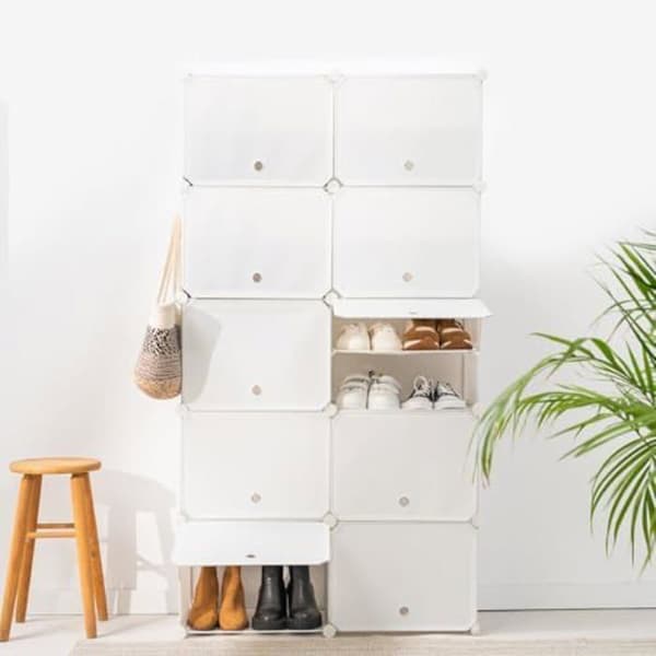 Modulær reol - INNOVAGOODS - Hvid - 10 moduler - Moderne - Design Hvid, Grå, Sort