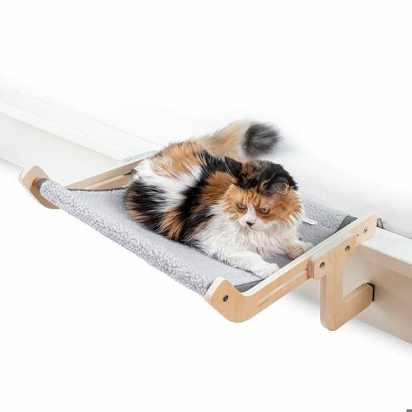 Hängmatta för katter - INNOVAGOODS - Hamacat - Grå - Trä & metall - Repellerande Grå