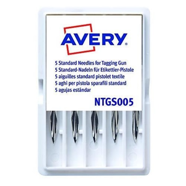 Standard-neulat AVERY-tekstiilipistoolille integroidulla veitsellä - 5 pakkausta