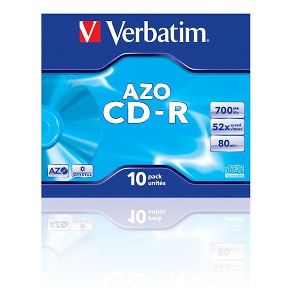 CD-R - VERBATIM - 700 Mo Super Azo - 80 min - 48x (10)