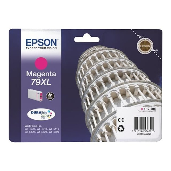 EPSON 79 XL magenta blækpatron - Tower of Pisa (C13T79034010)