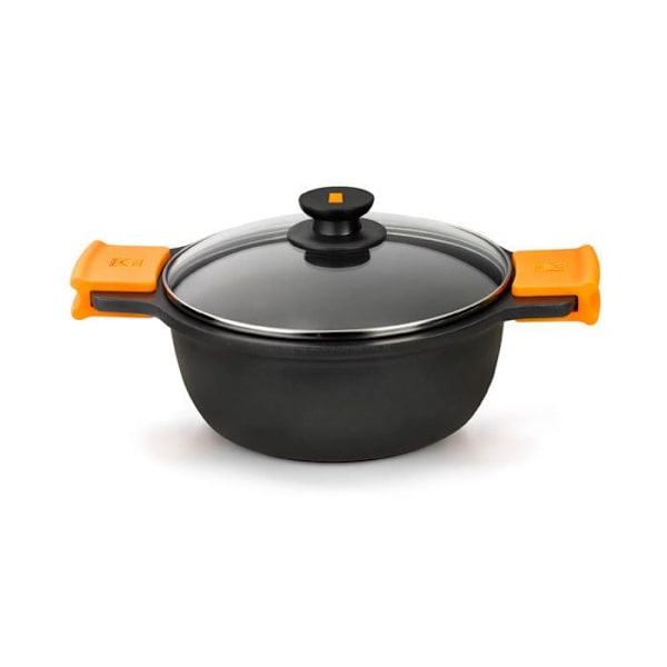 PINTI Casserole 2 hanterar effektivt non-stick pannor med lock CM28 Naranja
