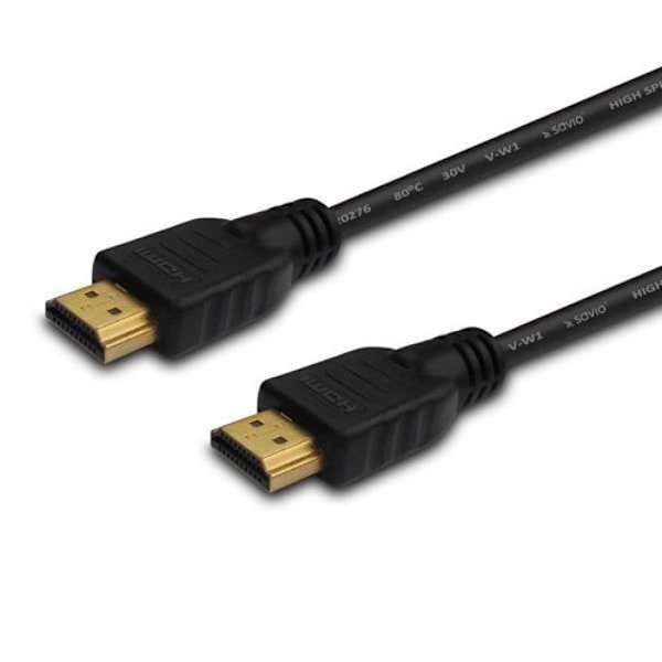 HDMI-kaapeli Savio CL-37 - 1m - 4096 x 2160 pikseliä - ARC - Musta