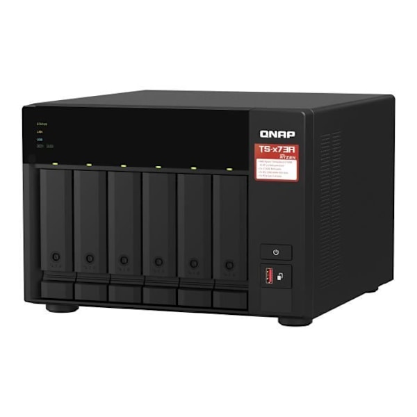 Tallennuspalvelin (NAS) - QNAP - TS-673A-8G - AMD Ryzen -neliytiminen 2,5 GbE-prosessori