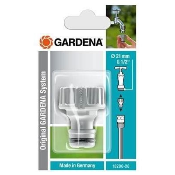 GARDENA vandhanenæse 15/21 tråd - grå/sort farve