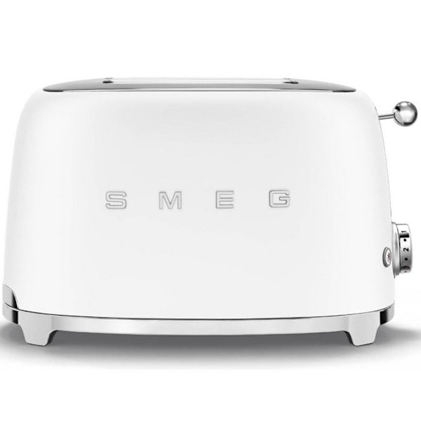 SMEG TSF01WHMEU Brødrister Mat hvid - 2 skiver - 6 bruningsniveauer - Optøningsfunktion Matt vit