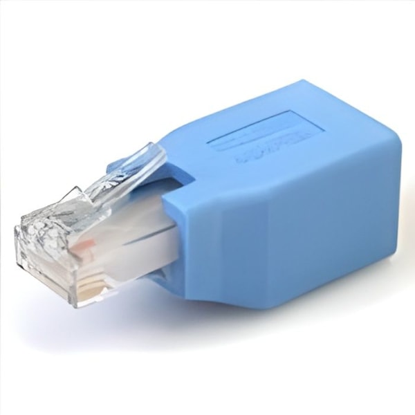 Rollover-konsoliadapteri - STARTECH - RJ45 Ethernet - 1 x RJ-45 Naisto - 1 x RJ-45 Uros - Sininen