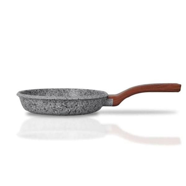 Stegepande - LOVET - GRANIT - 20 cm - Non-stick - Ridsefast grå marmor