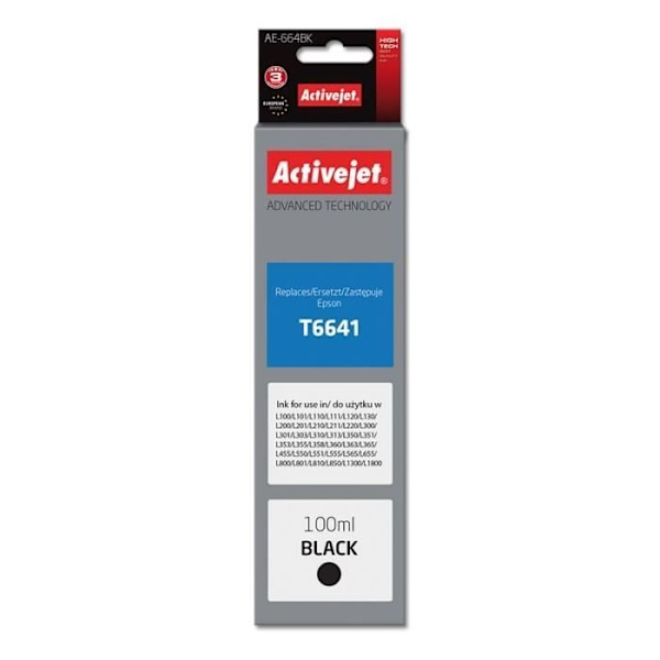 Activejet AE-664Bk Yhteensopiva Musta 1 kpl