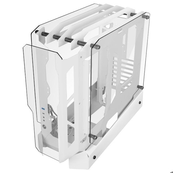Gaming kabinet ATX - Mars Gaming - MC-EDGE - Open Air - Tempereret glas - USB-C og USB 3.0