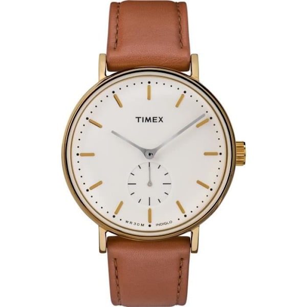 Ur - Timex - Fairfield - 41 mm - Brunt læder - Kvarts - Vandtæt