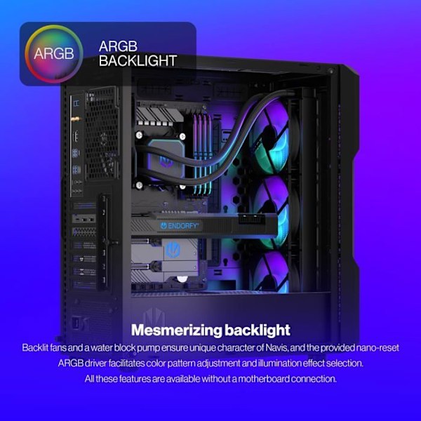 AIO-CPU køling - ENDORFY - Navis F360 - 360 mm - ARGB - Høj ydeevne