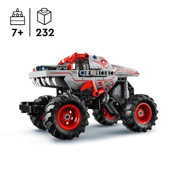 LEGO Technic 42200 Monster Jam ThunderROARus pull-back – dinosaurielastbil från 7 år Flerfärgad