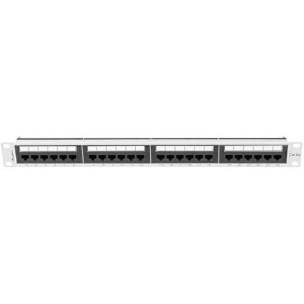 LANBERG PPUA-1024-S Patch Panel 24 PORTS 1U Cat.6A UTP Grå grå