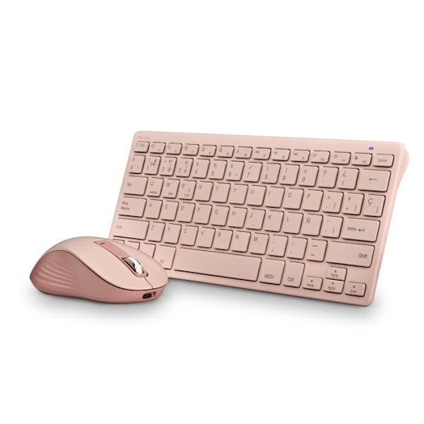 NGS FANTASY KIT PINK trådløst tastatur - 3 forbindelsestilstande - Lydløse taster - 12 multimedietaster