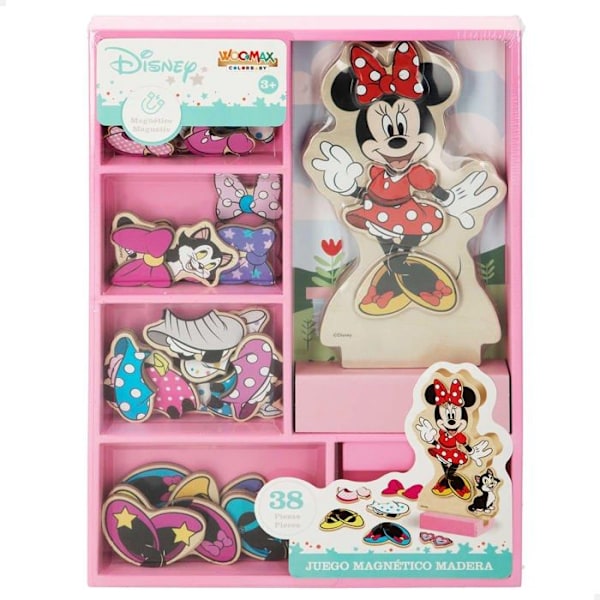 Puzzle Colorbaby - 48727 - WOOMAX Disney Jgo Træklodser 22 x 30 cm - Minnie, , Kjoler