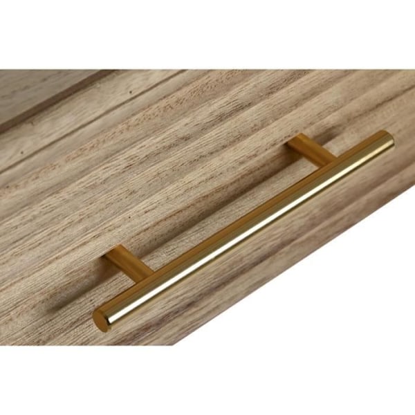 konsol 100 x 40 x 76 cm guld lysebrun paulownia træ mdf træ