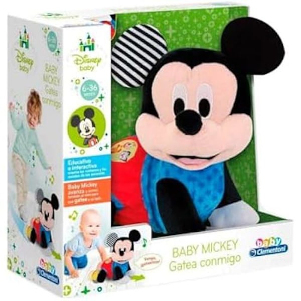 Clementoni Baby Mickey Gateos 55573 Interaktiv mjukleksak för bebisar som hon ska ta sina första steg med - Teches Numbers Flerfärgad