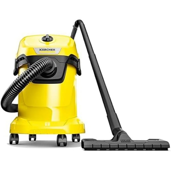 Vatten- och dammdammsugare - KARCHER - WD 3 V-17/4/20 - 1000 W - 17 L - Multifunktion Gul svart