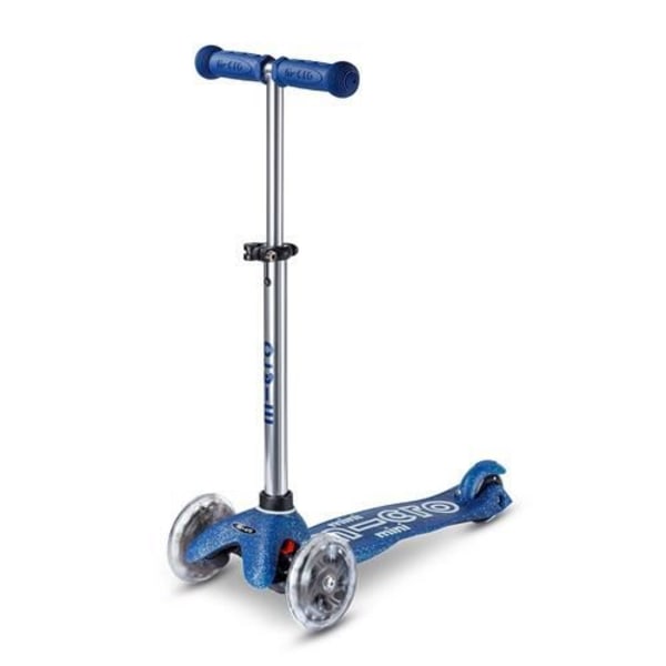 Tre-hjulet scooter - Mikro Mobilitet - MMD219 - Blå Glitter - LED - Til børn fra 5 år Blå