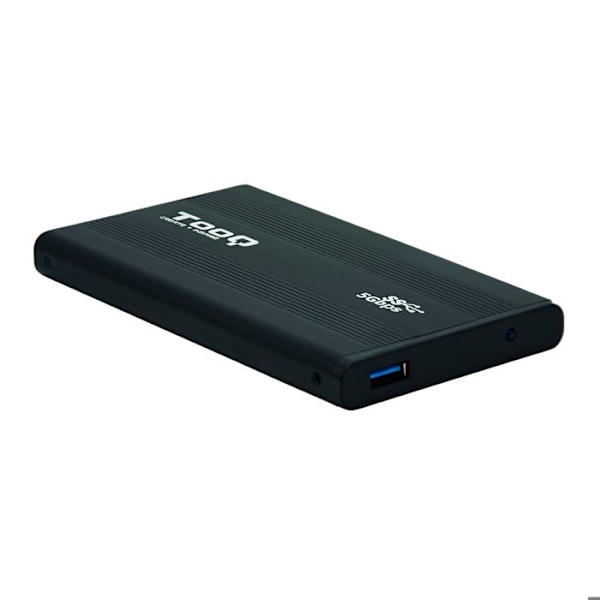 Eksternt kabinet TooQ TQE-2524B HD 2,5'' SATA III-USB 3.0 FAT32 / NTFS / eXT2 / HFS Aluminium Sort