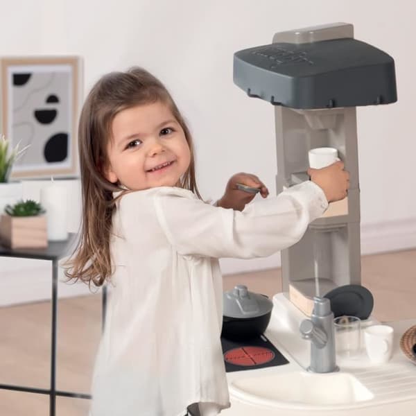 Tefal Studio kök för barn - Smoby - 27 tillbehör ingår Grå och vit